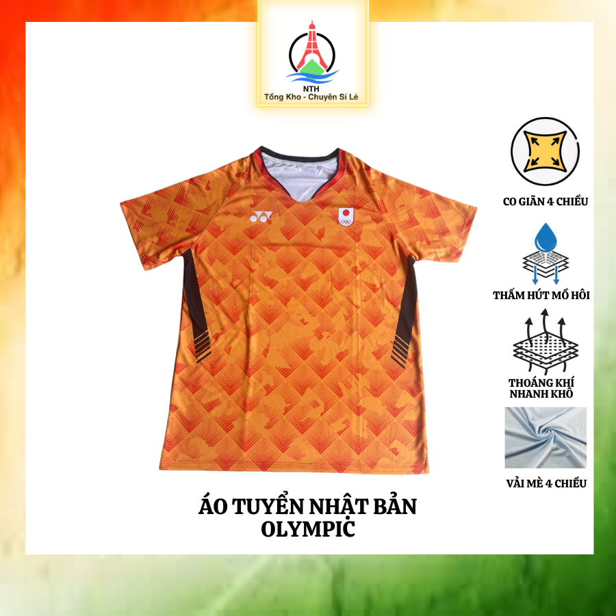 ✅ ĐẸP - RẺ ✅ ÁO CẦU LÔNG TUYỂN NHẬT BẢN OLYMPIC 2024