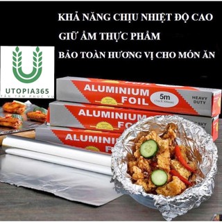 Cuộn giấy bạc chịu nhiệt độ cao cho các món ăn nóng , bảo toàn hương vị cho món ăn/Dài 31cm*cao 4.5cm
