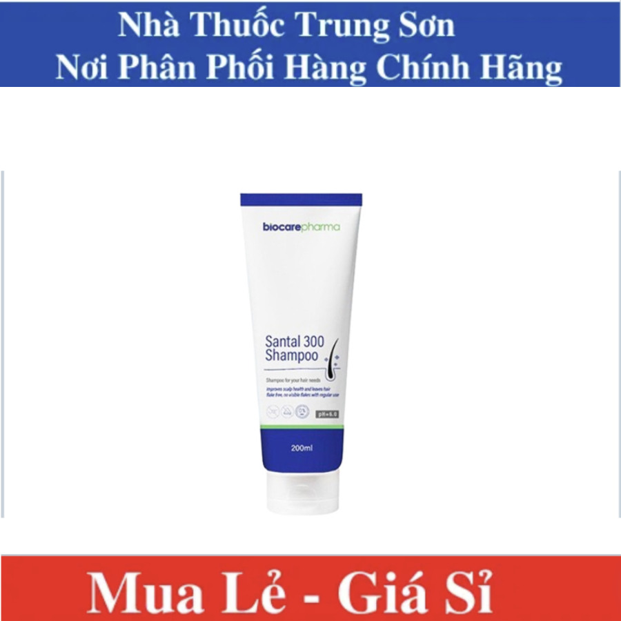 Dầu gội dược liệu BIO CARE PHARMA giảm gàu, nấm ngứa da đầu Santal 300 Shampoo