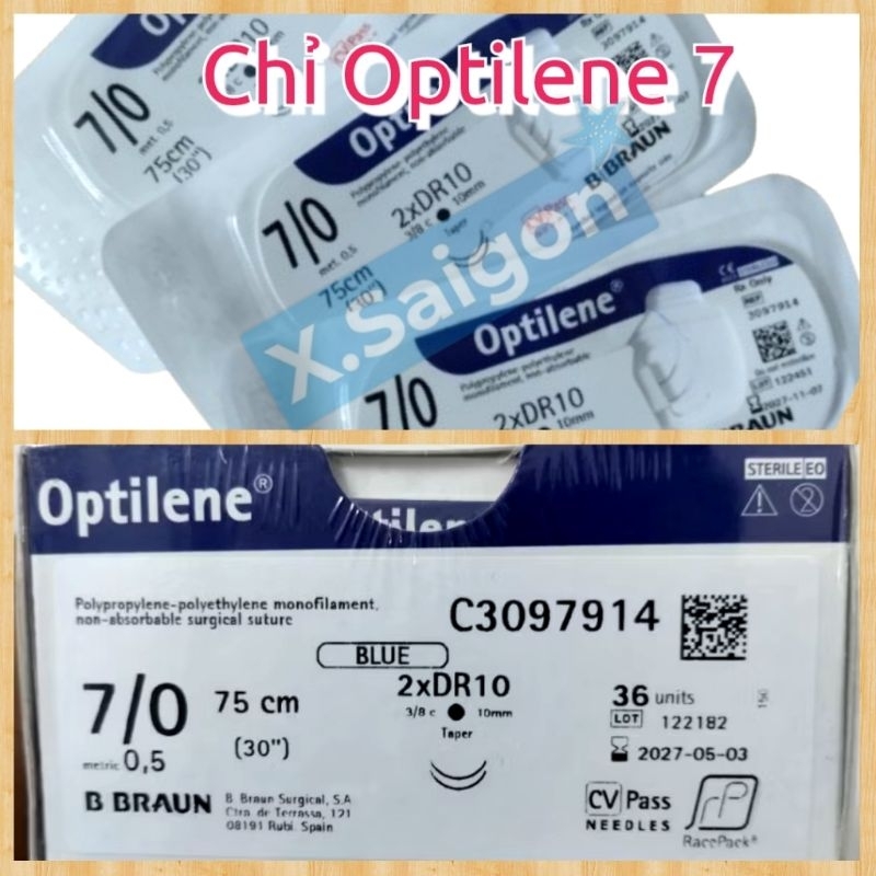 Chỉ OPTILENE 7/0, BBraun, tên mới của PREMILENE.