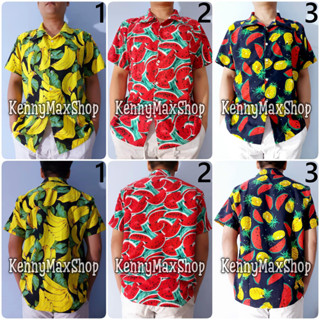 Áo Sơ Mi Đi Biển - Chuối Thơm Dưa Hấu - Áo Đôi Đồng Phục Nhóm Lớp Team Building