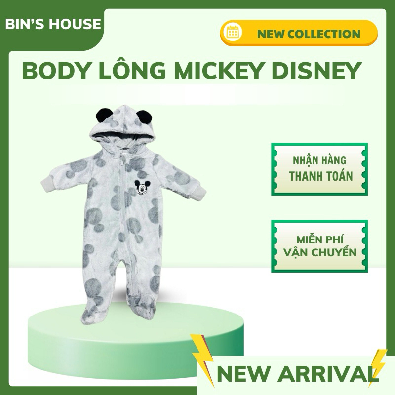 Body lông Mickey sz 0-24M