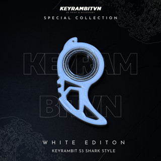 [ĐẶC BIỆT] Móc Khóa Xoay - Keyrambit S3 Shark Style - Vòng Bi Thép Nhật- In 3D - Phiên Bản Trắng/ Đen