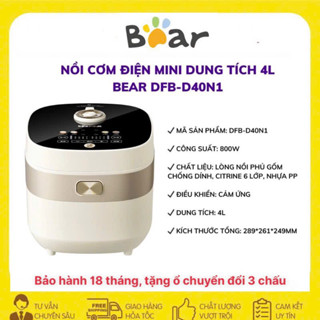 Nồi cơm điện 4L Bear DFB-D40N1 mẫu mới nhất lòng nồi men sứ trắng