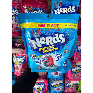 🍬🍒🍓 KẸO DẺO BỌC CỐM GIÒN HƯƠNG TRÁI CÂY XANH BERRY CỦA MỸ NERDS CANDY GUMMY CLUSTERS VERY BERRY FAMILY SIZE GÓI 524G