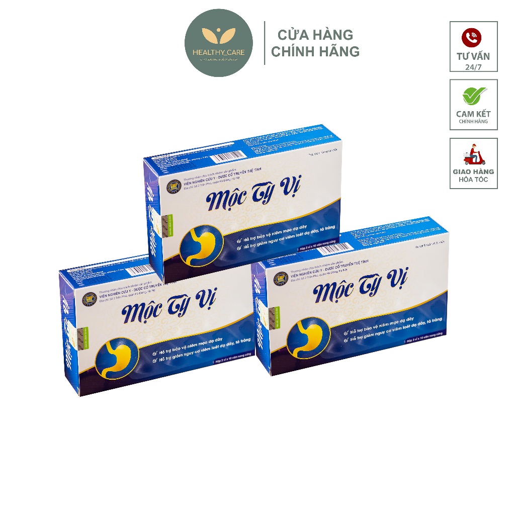 Combo 3 Hộp Dạ dày Mộc Tỳ Vị [CHÍNH HÃNG] - Giảm đau dạ dày, hết trào ngược - hộp 3 vỉ