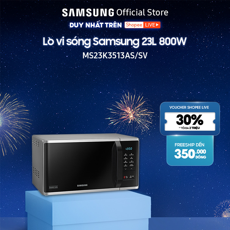 [Livestream] Lò vi sóng Samsung MS23K3513AS 23L 800W