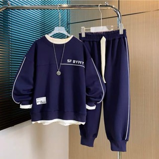  Bộ quần áo thu đông trẻ em 14-48kg dành cho bé trai mẫu SF BYM  Chất Nỉ Da Cá B07 