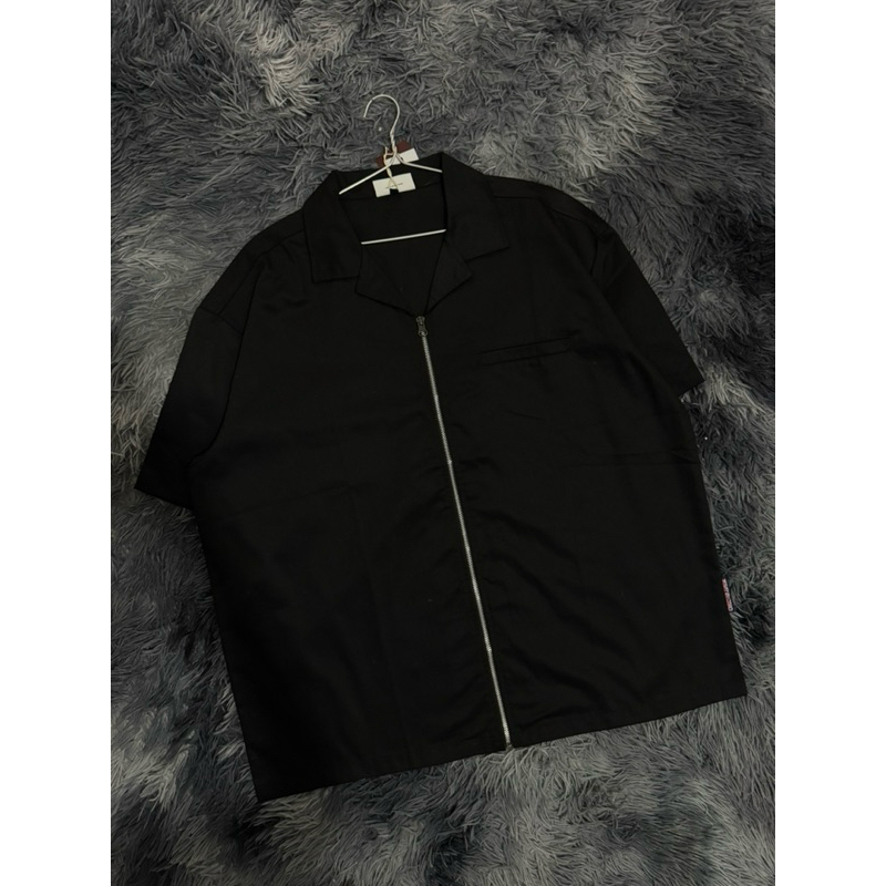 (New) áo sơ mi funt zip