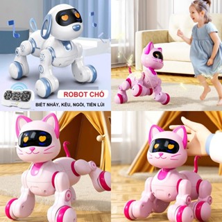 Robot điều khiển từ xa cho bé đồ chơi chú chó thông minh cảm ứng tay có thể nhảy múa ca hát, quà tặng sinh nhật cho bé