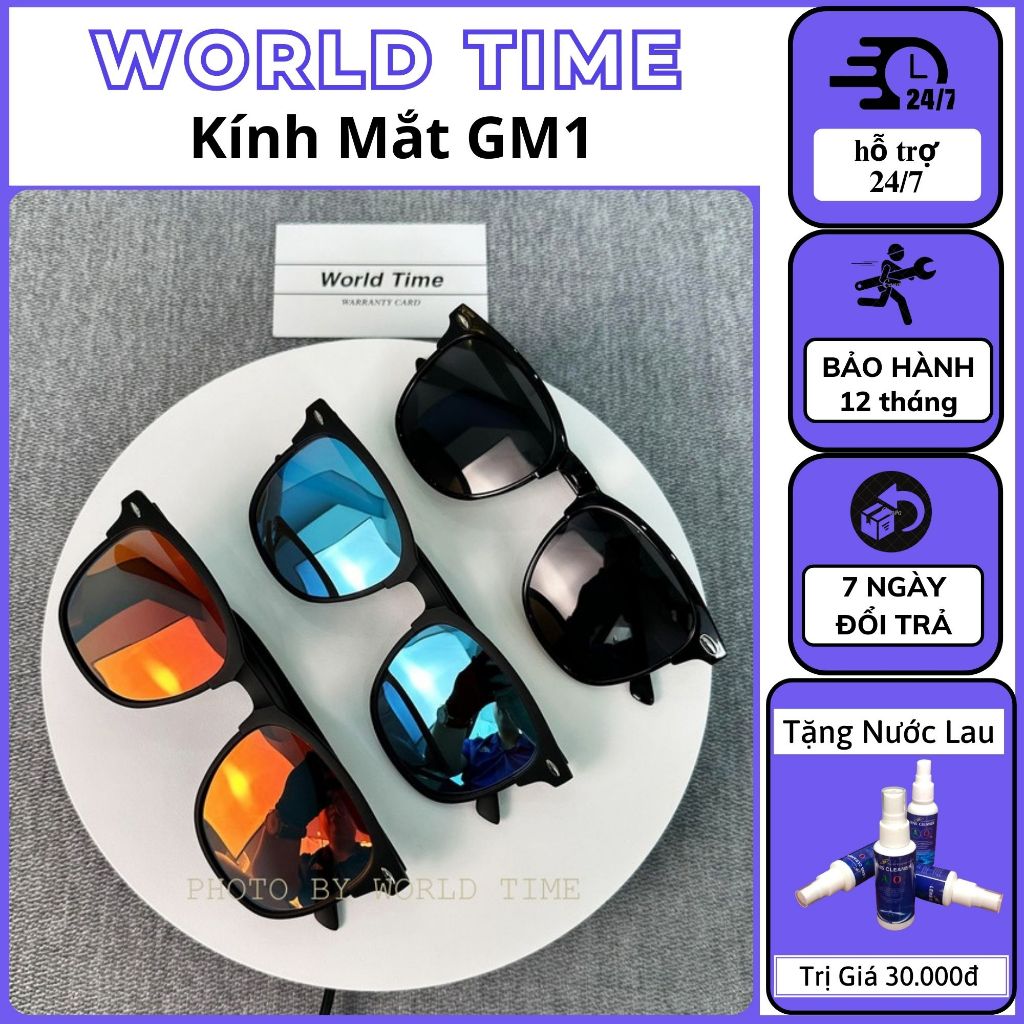 Kính mát nam cao cấp GM1 full box, bảo hành 12 tháng, tròng Polarized cường lực, chống chói, chống t