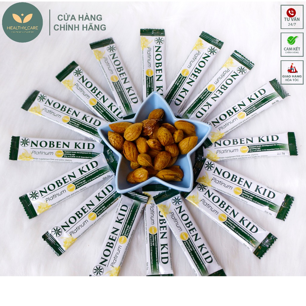 Combo 6 NOBEN KID Cốm Trí Não [CHÍNH HÃNG] - Giúp Bé Thông Minh, Tăng Khả Năng Ghi Nhớ, Phát Triển Trí Não