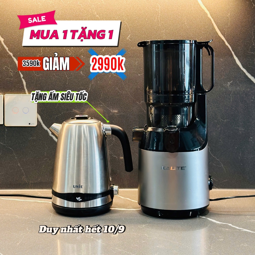 Máy ép chậm Kalite KSJ868 cổ rộng 130mm có thể làm kem công suất 250W bảo hành 1 năm chính hãng