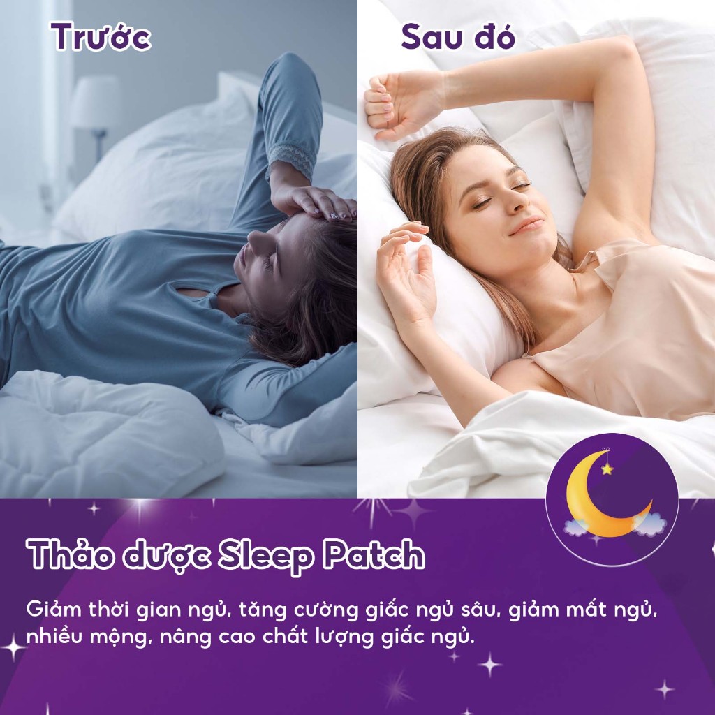 South Moon Miếng dán hỗ trợ giấc ngủ Miếng dán hỗ trợ giấc ngủ Giúp ngủ nhanh chóng 10pcs