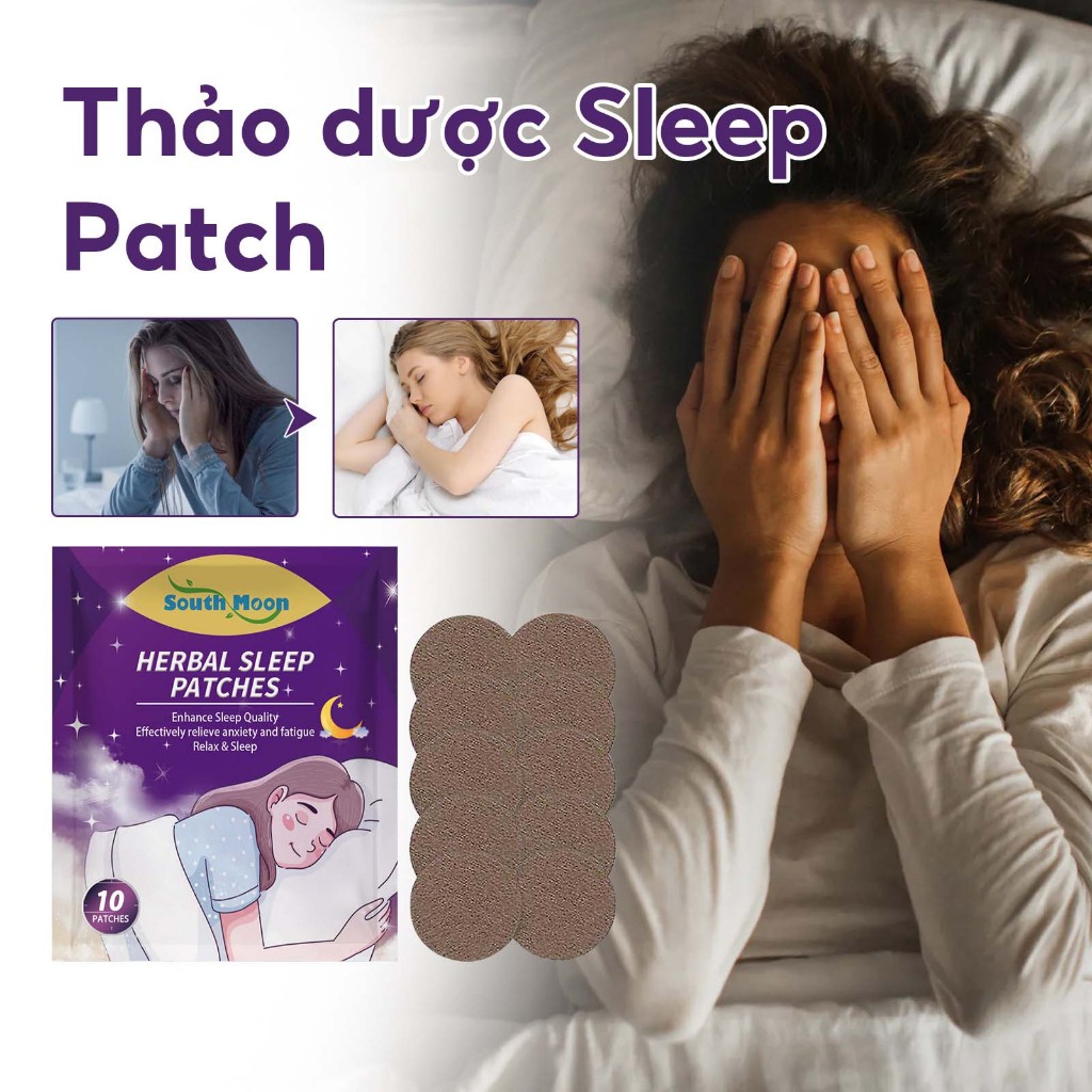South Moon Miếng dán hỗ trợ giấc ngủ Miếng dán hỗ trợ giấc ngủ Giúp ngủ nhanh chóng 10pcs