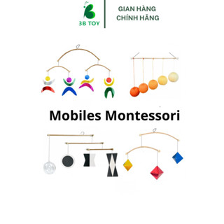 Cao Cấp 4 bộ treo Montessori Mobile cho bé - sẵn sàng treo lên  gobbi mobie , munari mobile , dancer mobile treo nôi cũi