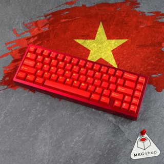 Keycap Việt Nam theme đỏ chữ vàng | ABS doubleshot | Cherry profile 163 nút bàn phím cơ