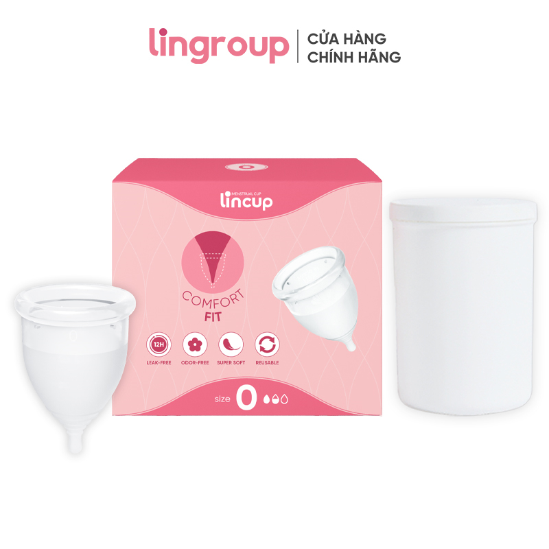 Cốc nguyệt san Lincup chính hãng size 25ml/34ml/40ml Nhập khẩu Mỹ, an toàn, tiện lợi