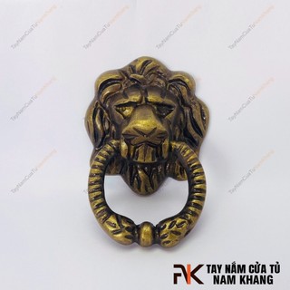Núm đồng đầu sư tử NKD042 (Màu Đồng Cổ)