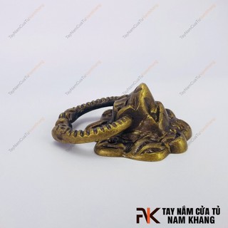Núm đồng đầu sư tử NKD042 (Màu Đồng Cổ)
