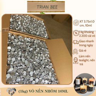 (1kg khoảng 2.200 cái) sỉ 1kg vỏ nến tealight nhôm, làm nến viên, nến trà, giá rẻ - cốc đựng nến