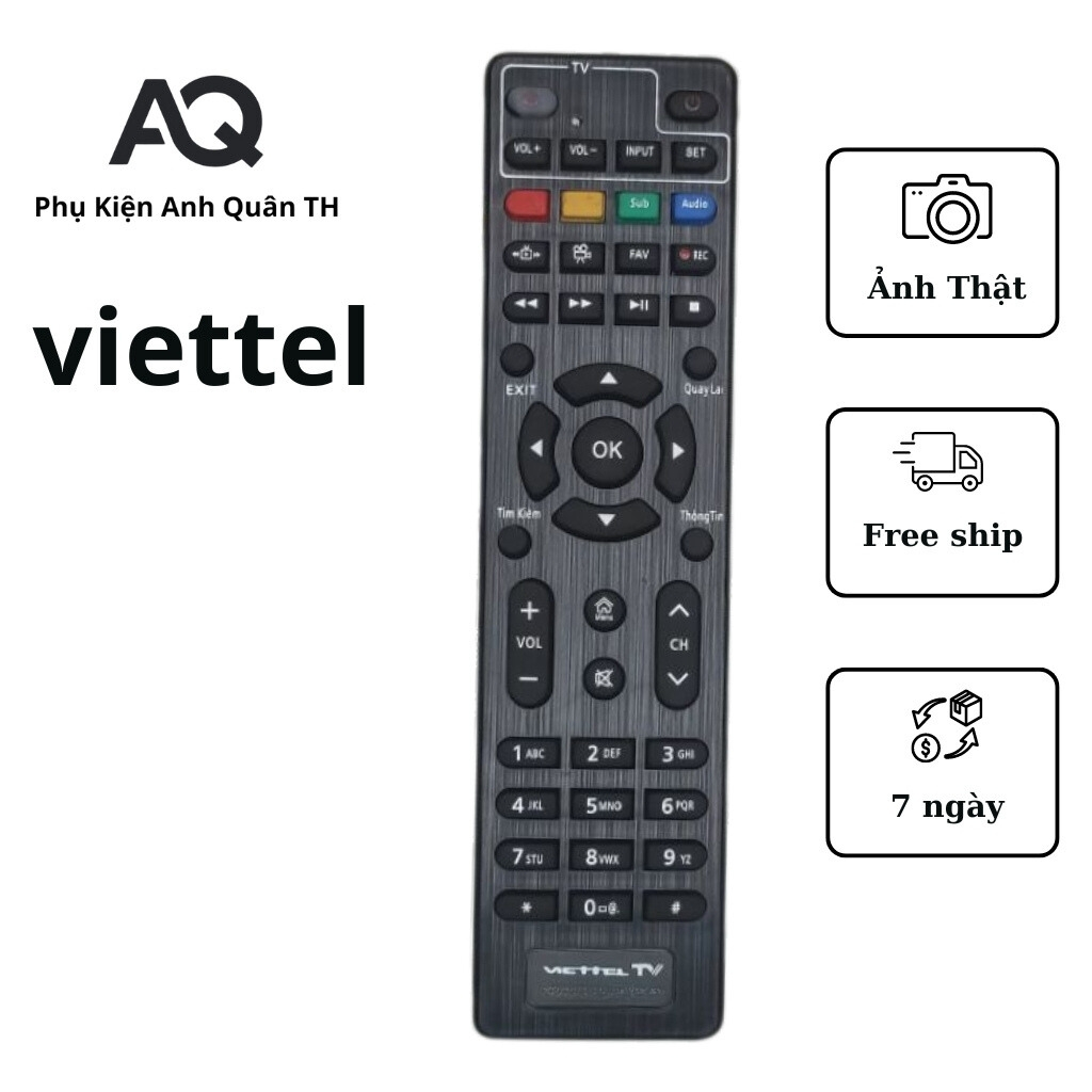 Điều khiển Viettel - remote đầu thu Viettel