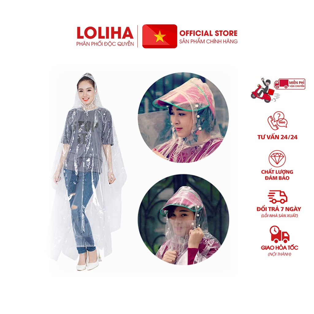 ⛔FREESHIP⛔ Combo 5 Áo mưa trong suốt cao cấp