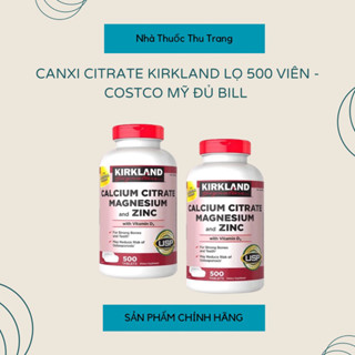 ĐỦ BILL - CANXI CITRATE HỮU CƠ KÈM MAGIE D3 LỌ 500 VIÊN