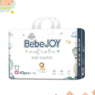 Tã Bỉm BebeJoy Hàn Quốc dán/ Quần NB50 S42 M40 M38 L36 XL34 XXL32 Chính hãng thấm hút cực nhanh, chống tràn,siêu mềm mịn