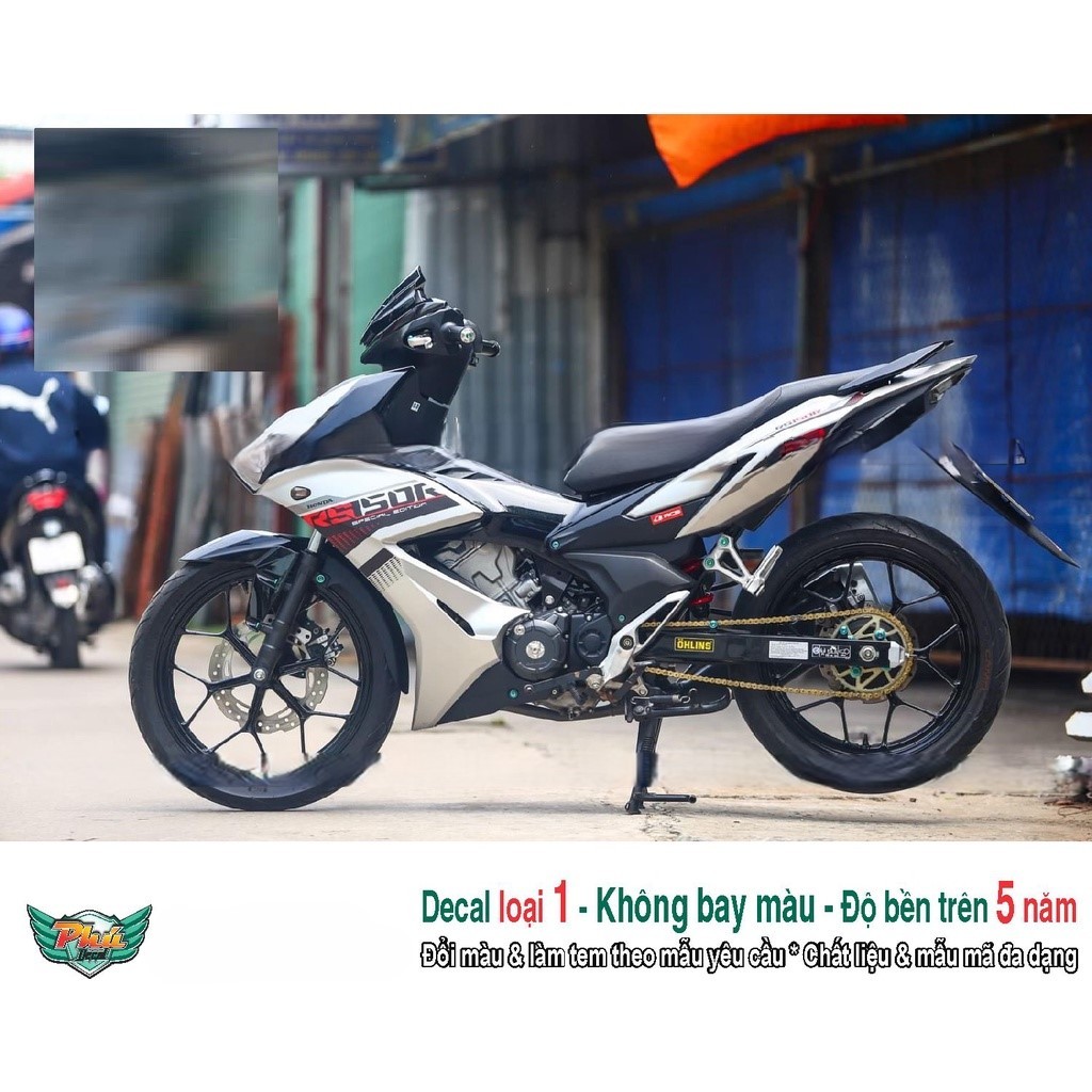 Tem rời xe Winner X Rs bạc đen (C)