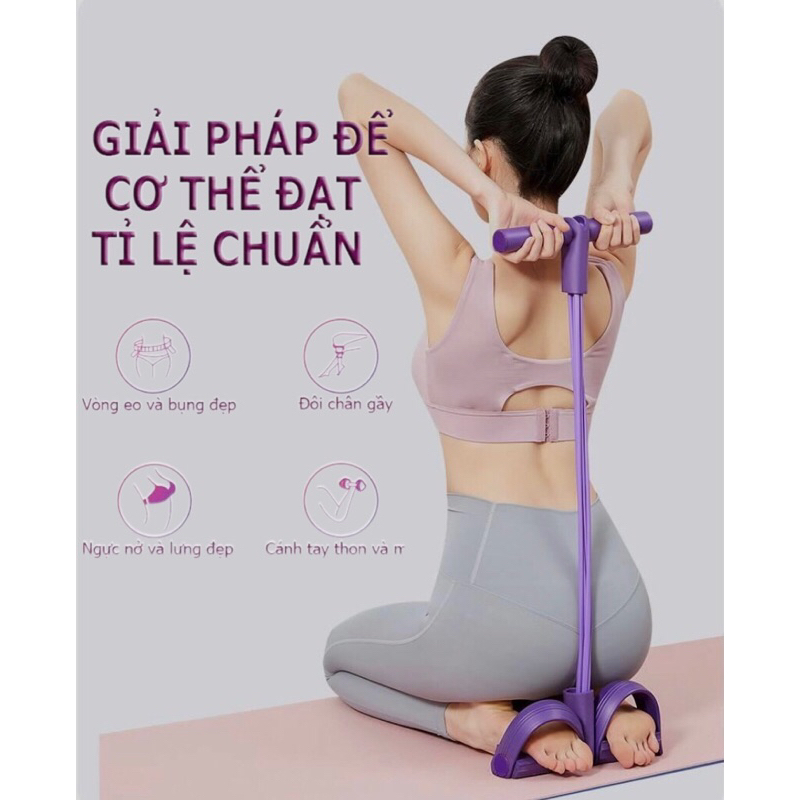 Dây kéo đàn hồi, dây tập đa năng pilates tại nhà