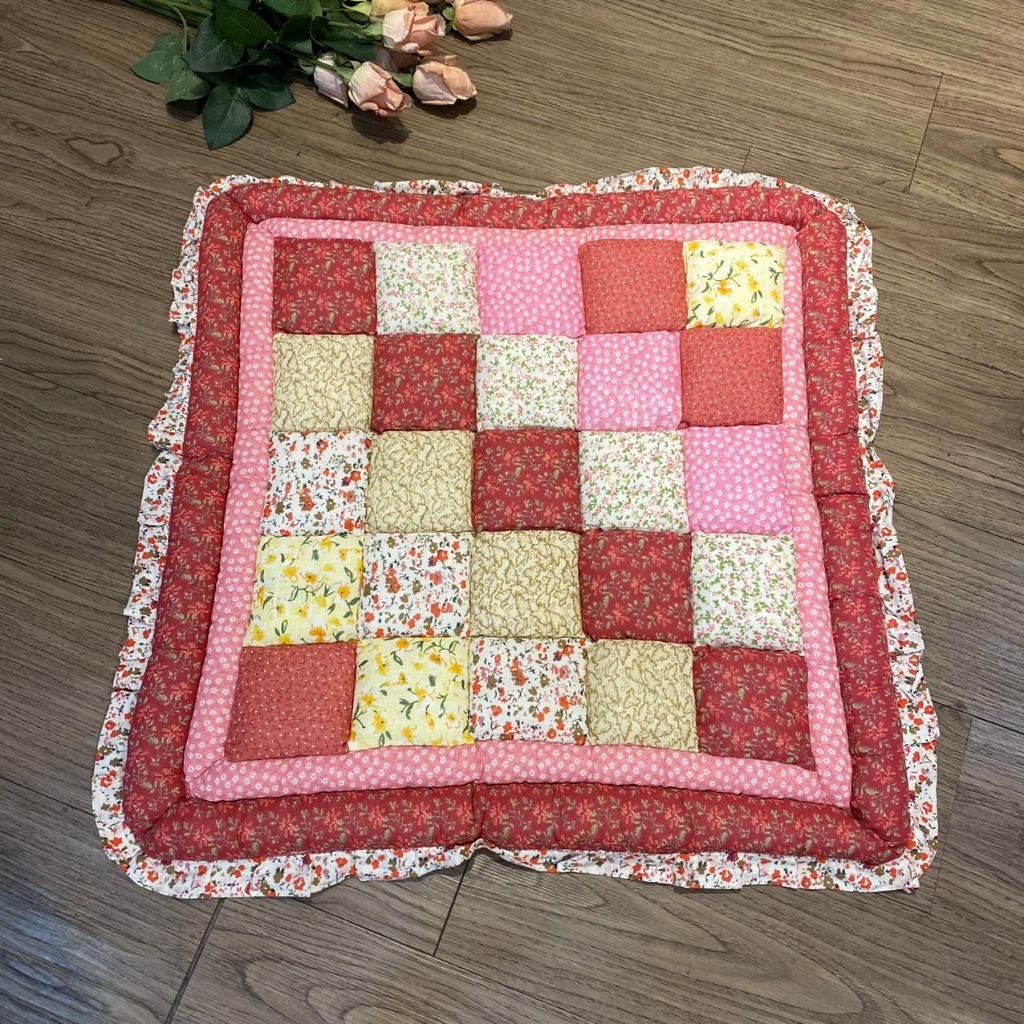 Nệm lót ghế ngồi 58*58cm vải cotton mềm mại thấm hút tốt có thể giặt tay hoặc giặt máy