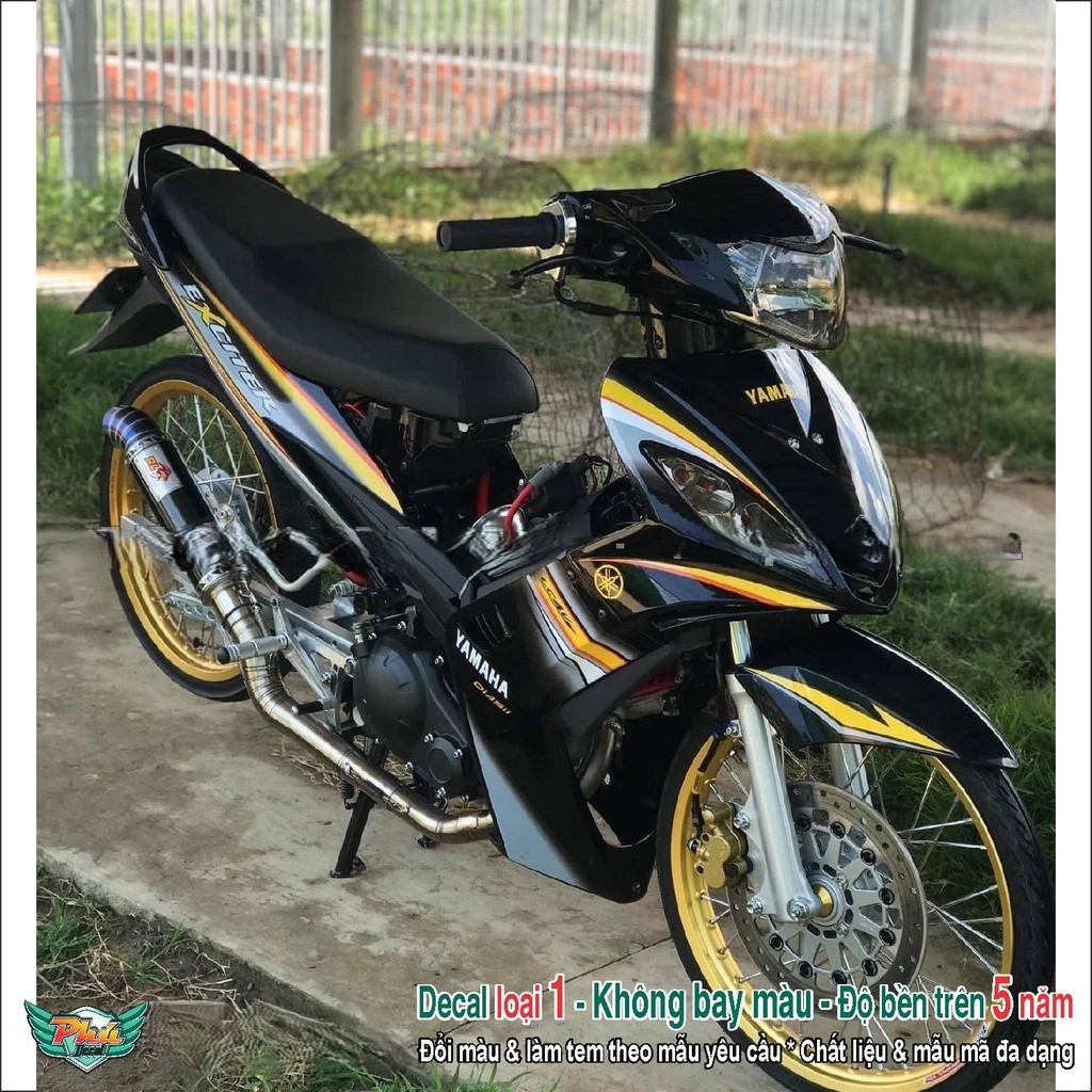 Tem Rời Exciter 2006-2010 Vàng đen (c)