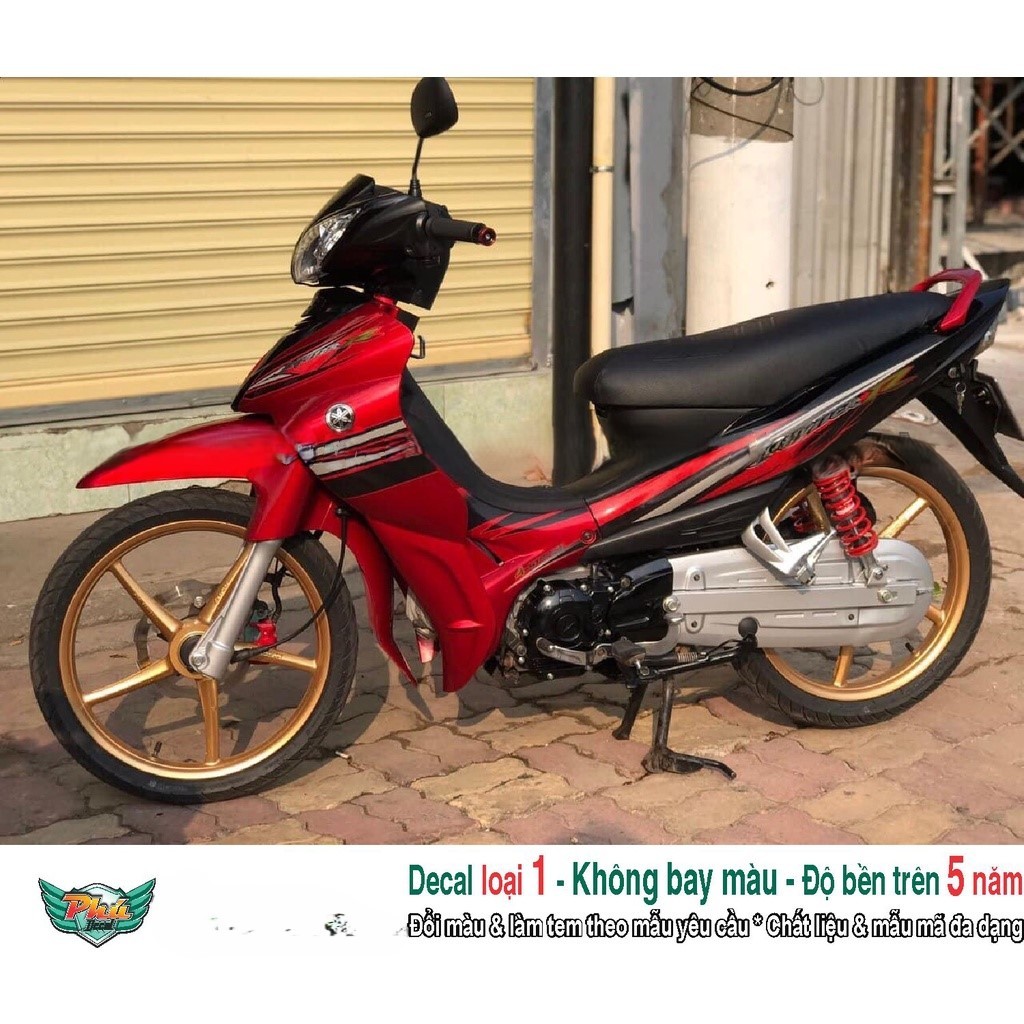 Tem rời xe Jupiter đỏ đen (B)