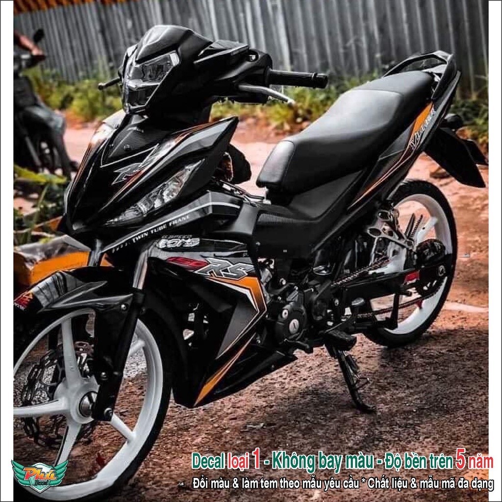 Tem rời xe Winner đen cam Rs (C)