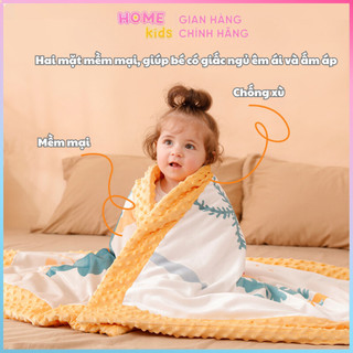 Chăn Nhung Hạt Đậu Phong Cách Hàn Quốc 110cm x 140cm Cân Nặng 1.1kg Hình Siêu Xinh Siêu Mềm Mịn Cho Bé