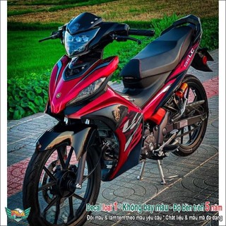 Tem rời xe Exciter 135 Lc đỏ đen lửa 2021 (c)