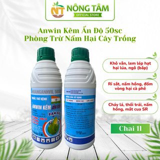 Thuốc trừ nấm Anwin Kẽm Ấn Độ 50sc phòng trừ nấm hại cây trồng chai 1 lít