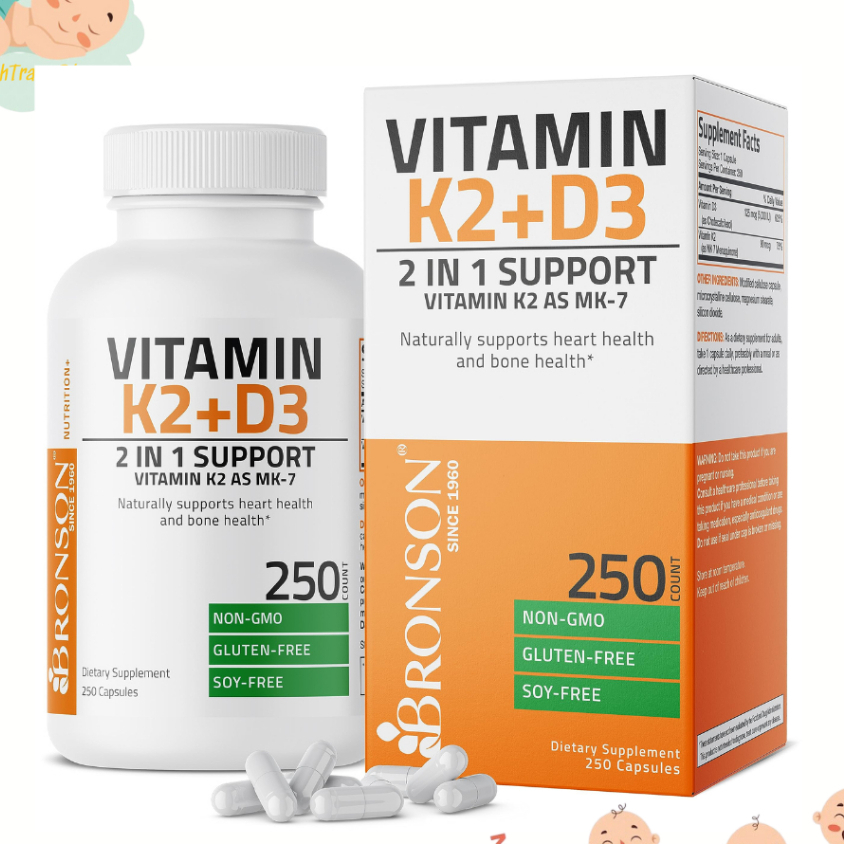 Vitamin K2 + D3 Bronson Mỹ