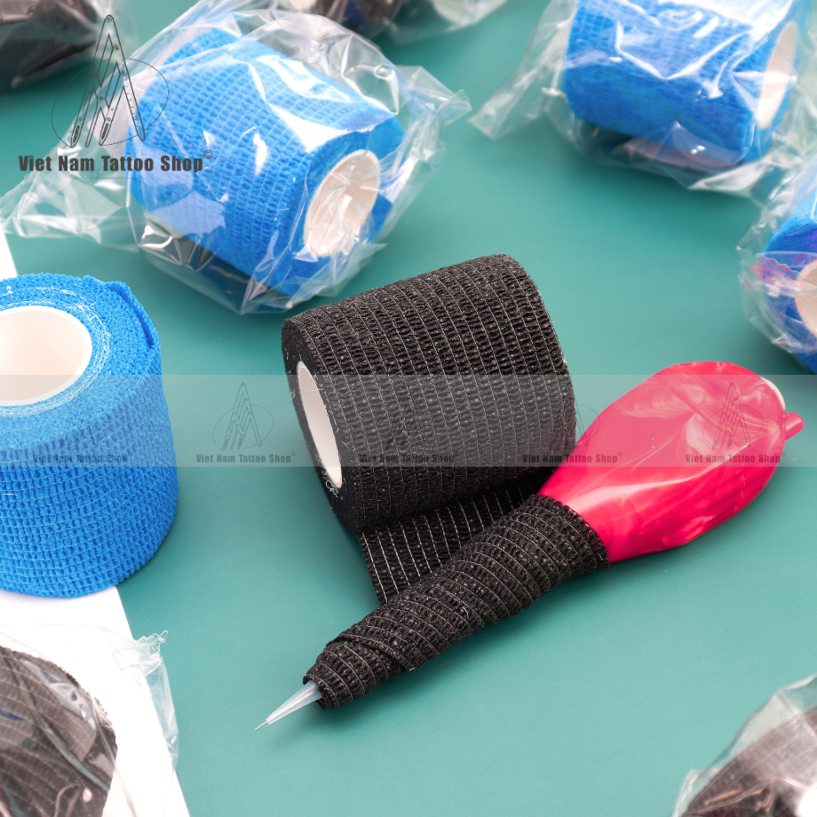 [Hàng có sẵn] - Cuộn Bandage Quấn Máy Phun Xăm (Màu Giao Ngẫu Nhiên)
