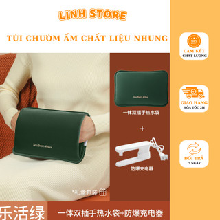 (BẢO HÀNH 6 THÁNG) Túi sưởi ấm chườm bụng kinh, túi chườm nóng chất liệu nhung