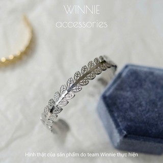 Vòng tay nữ titan Cuff leaf
