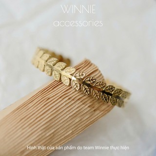 Vòng tay nữ titan Cuff leaf