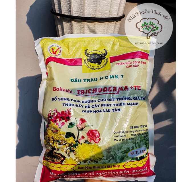 Phân Hữu Cơ Vi Sinh Trichoderma + TE Đầu Trâu HCMK7 1Kg