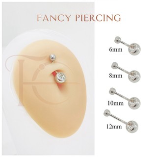 Khuyên Rốn Đá Trắng Basic Thép Y Tế Không Rỉ