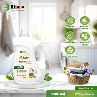 Nước giặt Nano sinh học Làm sạch vết bẩn An toàn lành tính Hương thơm ngát lâu dài 2kg