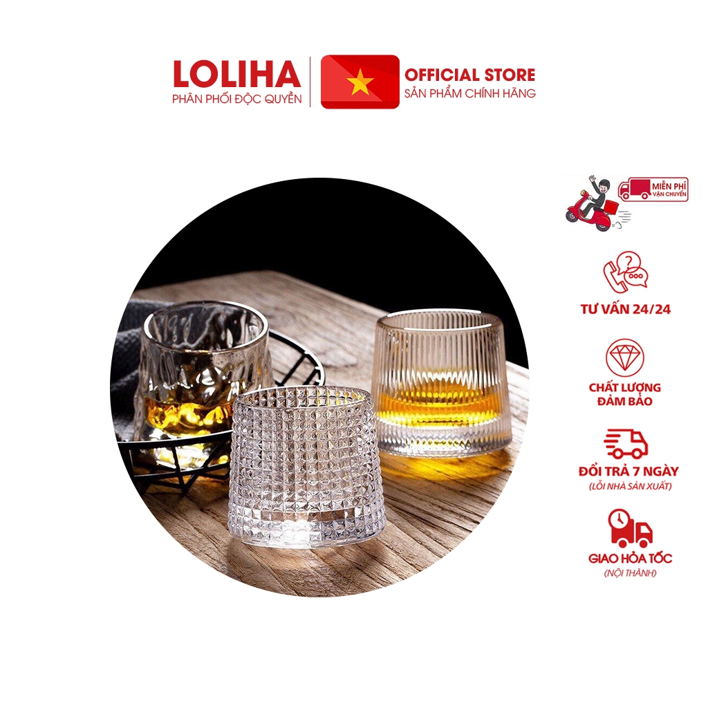 ⛔FREESHIP⛔ Combo 5 Bộ 6 cốc thuỷ tinh có đế xoay (GIAO NGẪU NHIÊN)