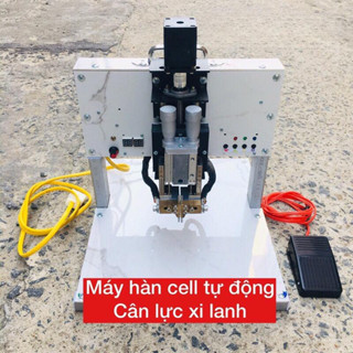 Máy hàn cell pin tự động cân lực xi lanh, pin 18650 26650 điện 220V mua về là dùng luôn
