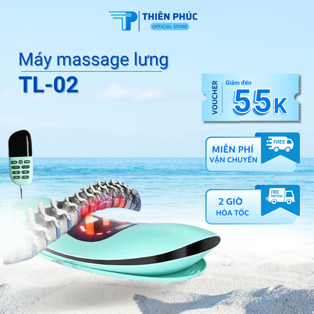 Máy massage lưng thông minh, massage rung kết hợp với xung điện EMS thư giãn vùng lưng và eo chính hãng Thiên Phúc Tâm