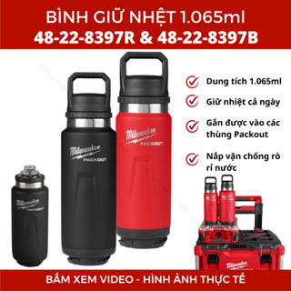  Bình giữ nhiệt Milwaukee 1.065ml  36oz  48-22-8397 – Inox 2 lớp chống va đập kết nối được Packout 